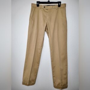 Brooks Brothers Men's Advantage Chino Milano Classic Tan Sz W33/L32 Cotton